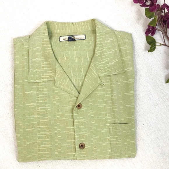 Tommy Bahama Other - Tommy Bahama Green Silk Button Down Shirt